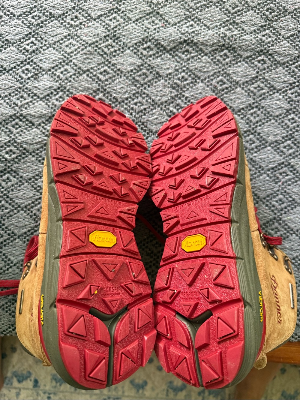 Danner Brown and Red Women's Hiking Shoe Interior Label - Picture 4 of 5